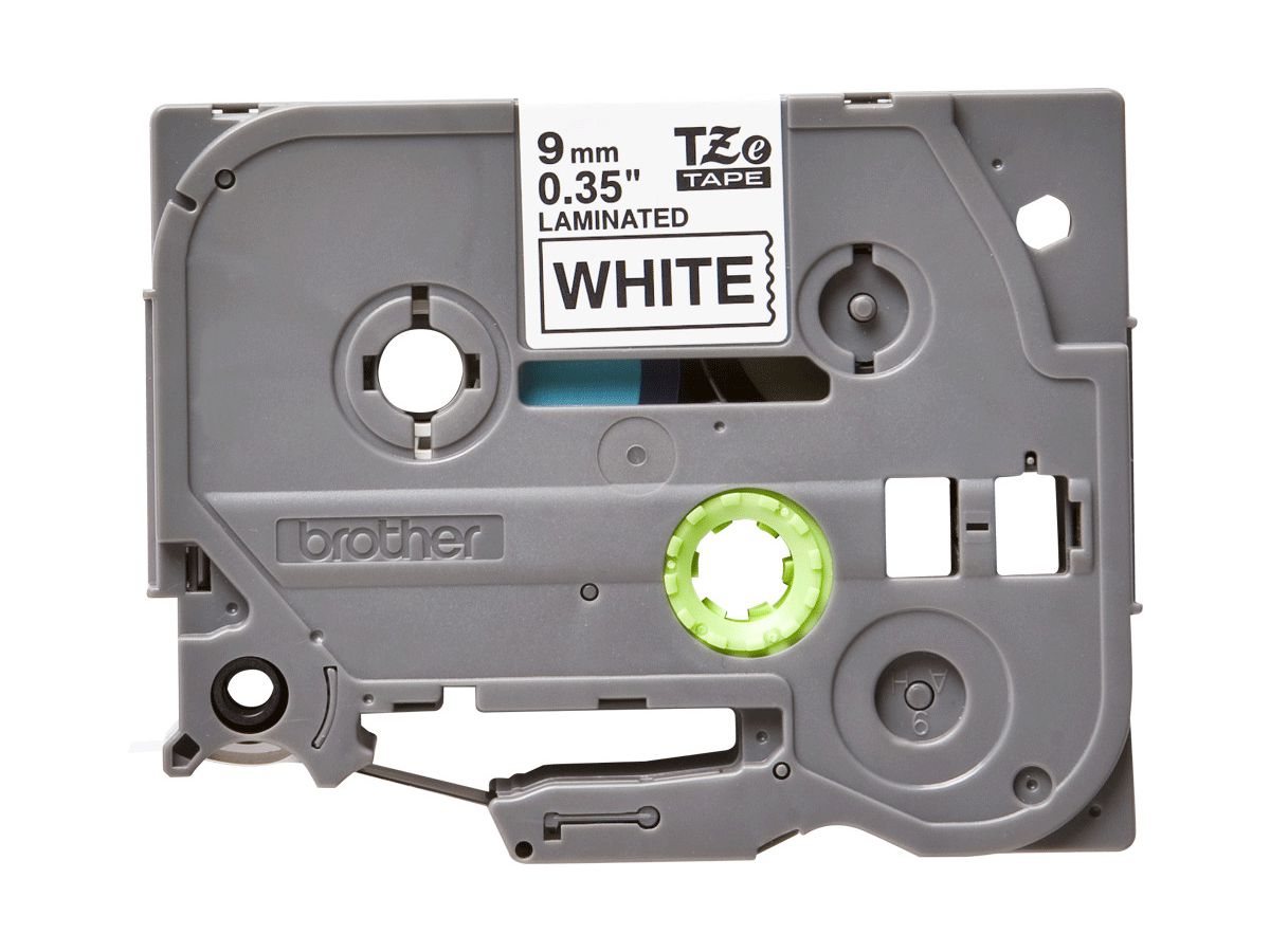 PTOUCH Band, laminiert schwarz/weiss TZe-221 PT-1280VP 9 mm (4977766685085)