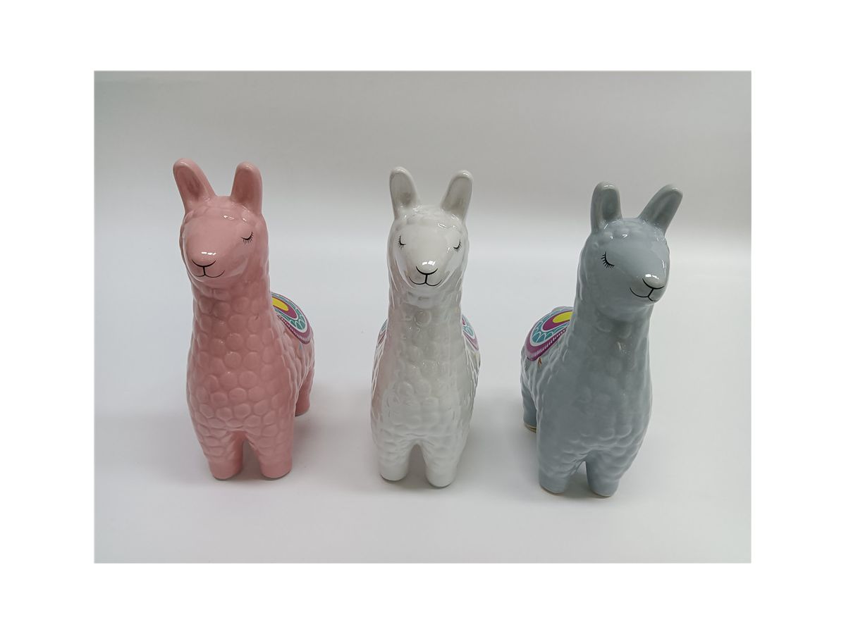 ROOST Tirelire lama TG21792-2 ass. 14.5x7.6x21cm (7612532057679)