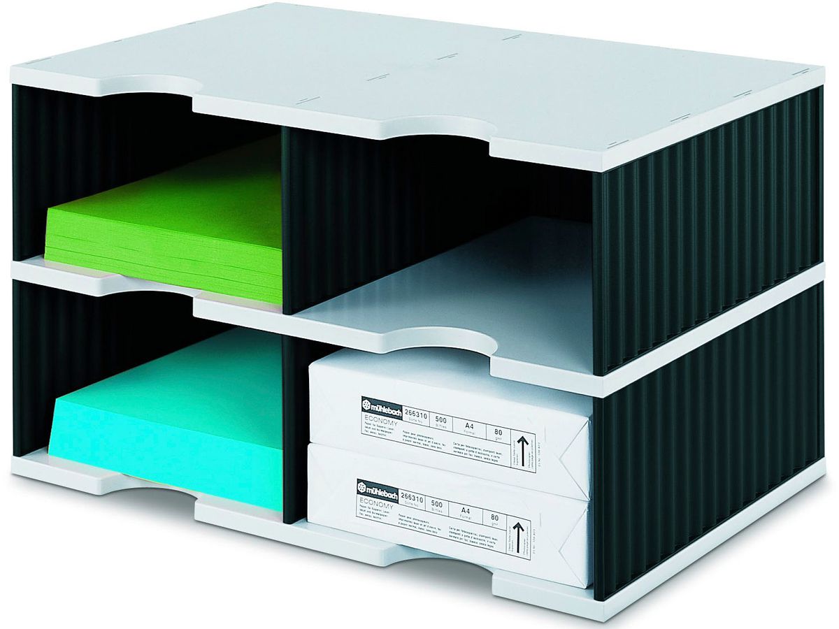 STYRO Système class.styrodoc jumbo 268-0222.98 gris/noir 4 compartiments (7612176108249)