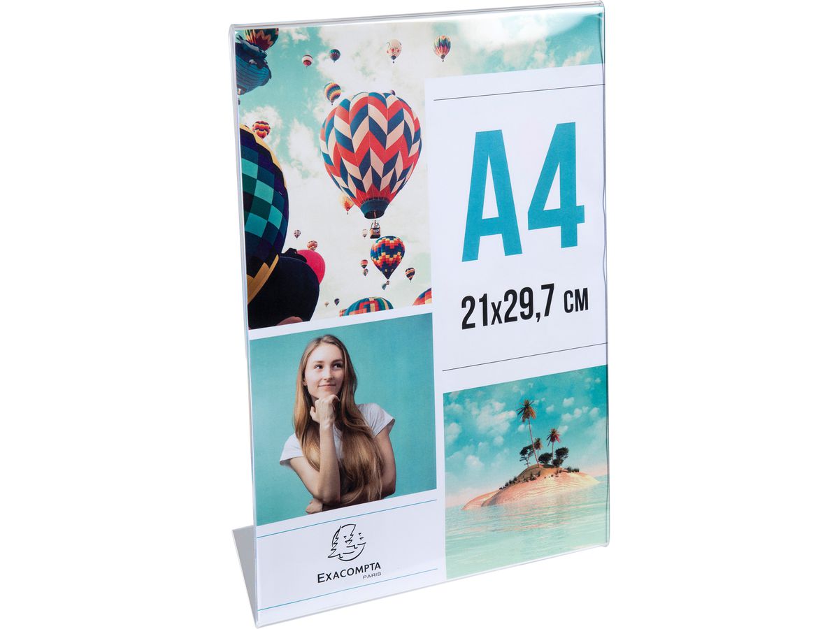 EXACOMPTA Tischaufsteller A4 84058D transparent hoch/quer (9002493109247)