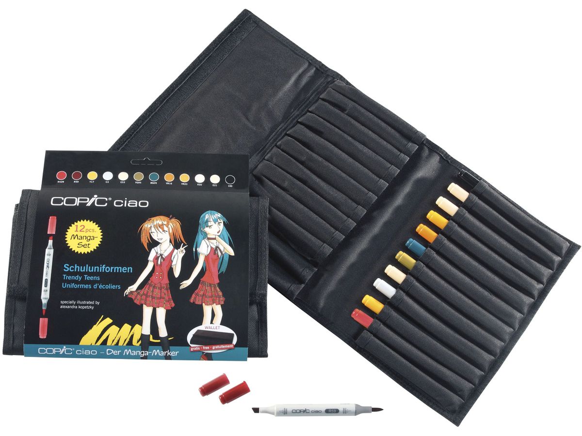 COPIC Marker Ciao 22075732 12 pz. Set, school uniforms (4013695261287)