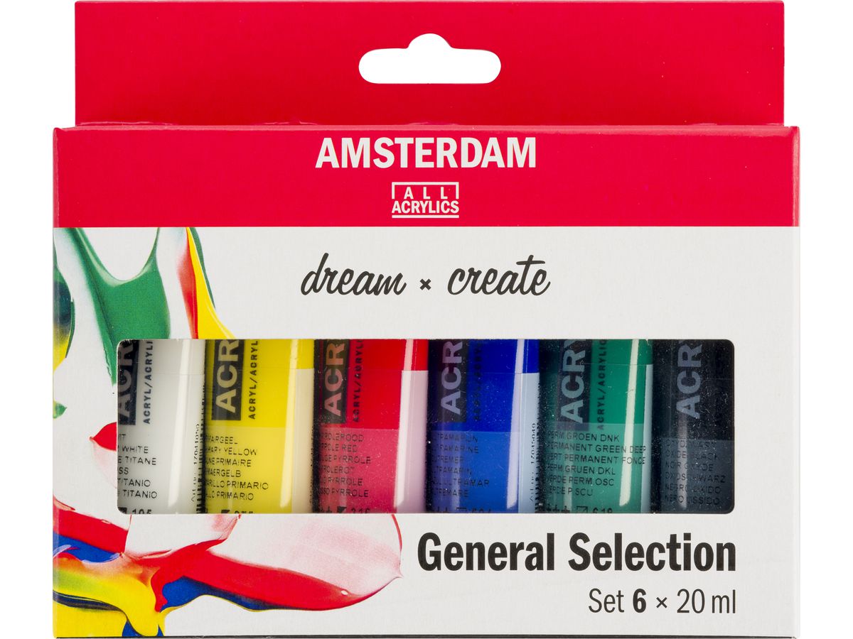 AMSTERDAM Standard Series Acryl Set 17820406 6x20ml (8712079329310)