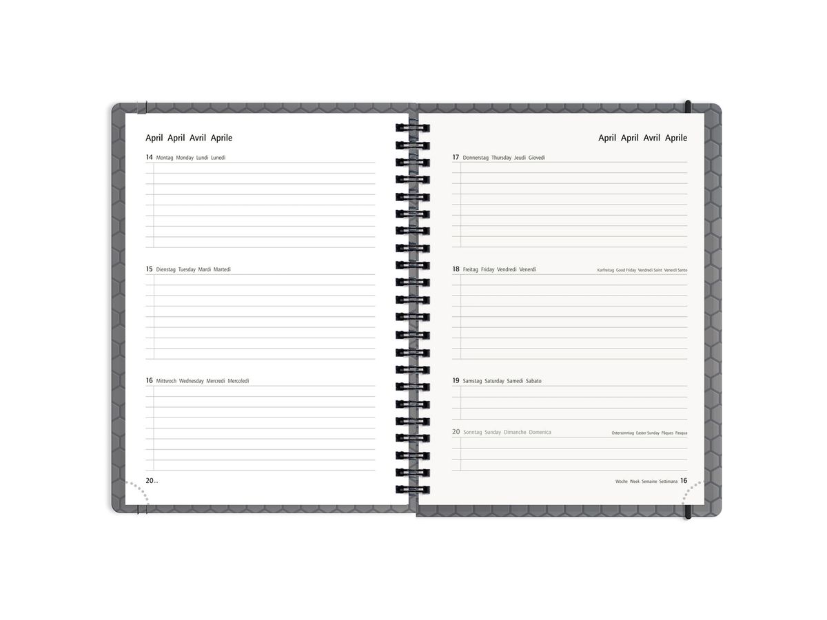 PELIKAN Agenda scuola Grey 25/26 300027020 1S/2P 15.5x19.9cm (7640106191344)