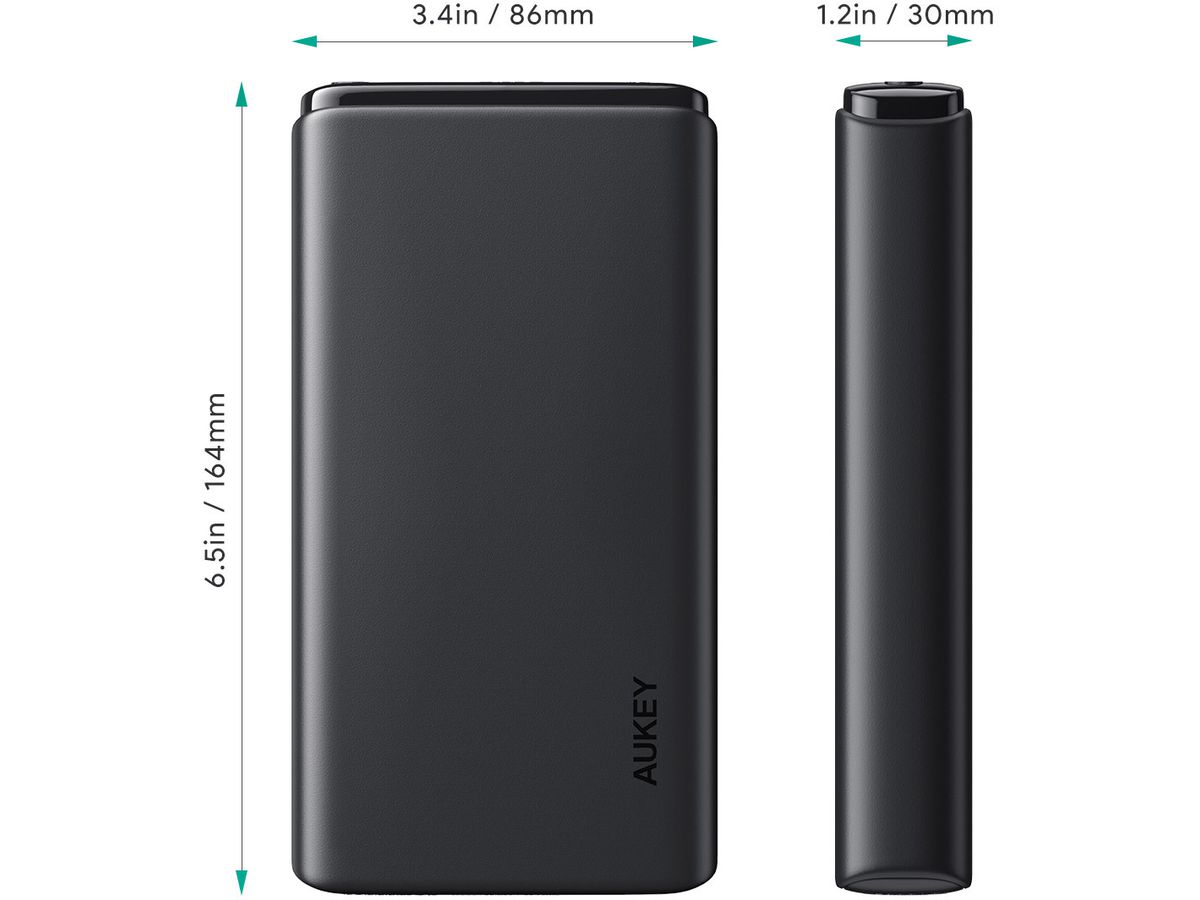AUKEY Sprint Ultra 26800mAh Powerb PB-Y24 65W,2xUSB-C,1x USB-A (0608119198153)
