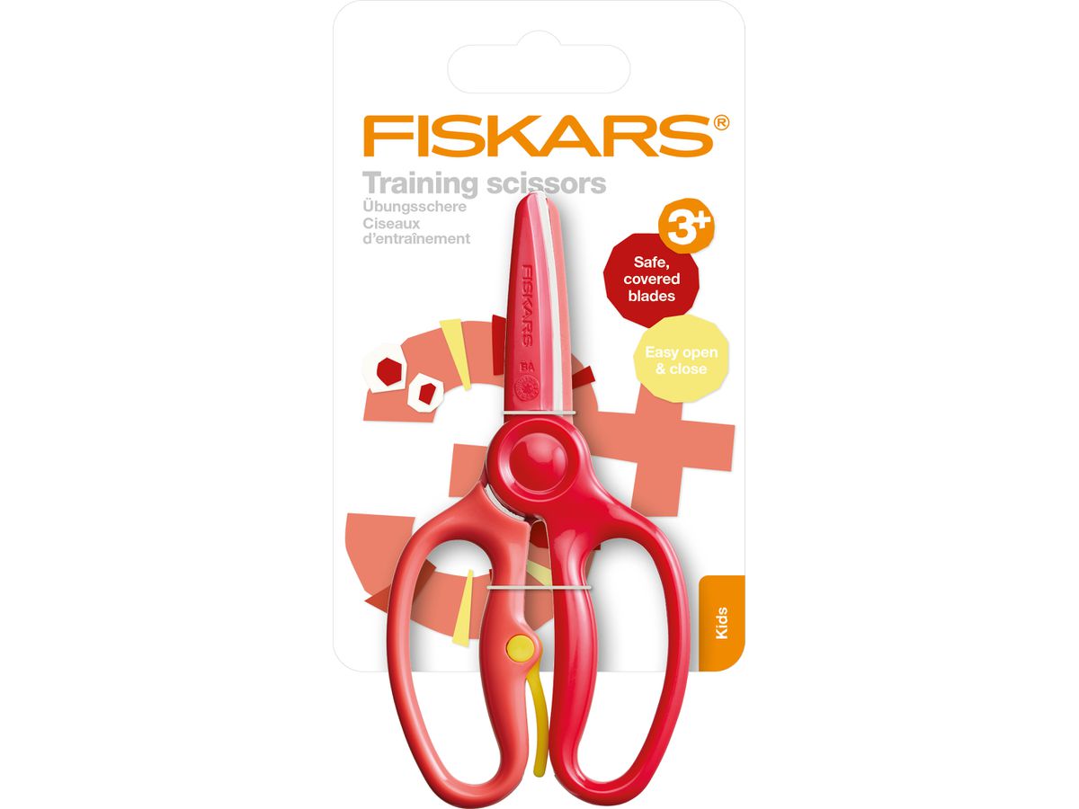FISKARS Kinderschere 8.6cm 1064067 rot, zur Übung (6424002014720)