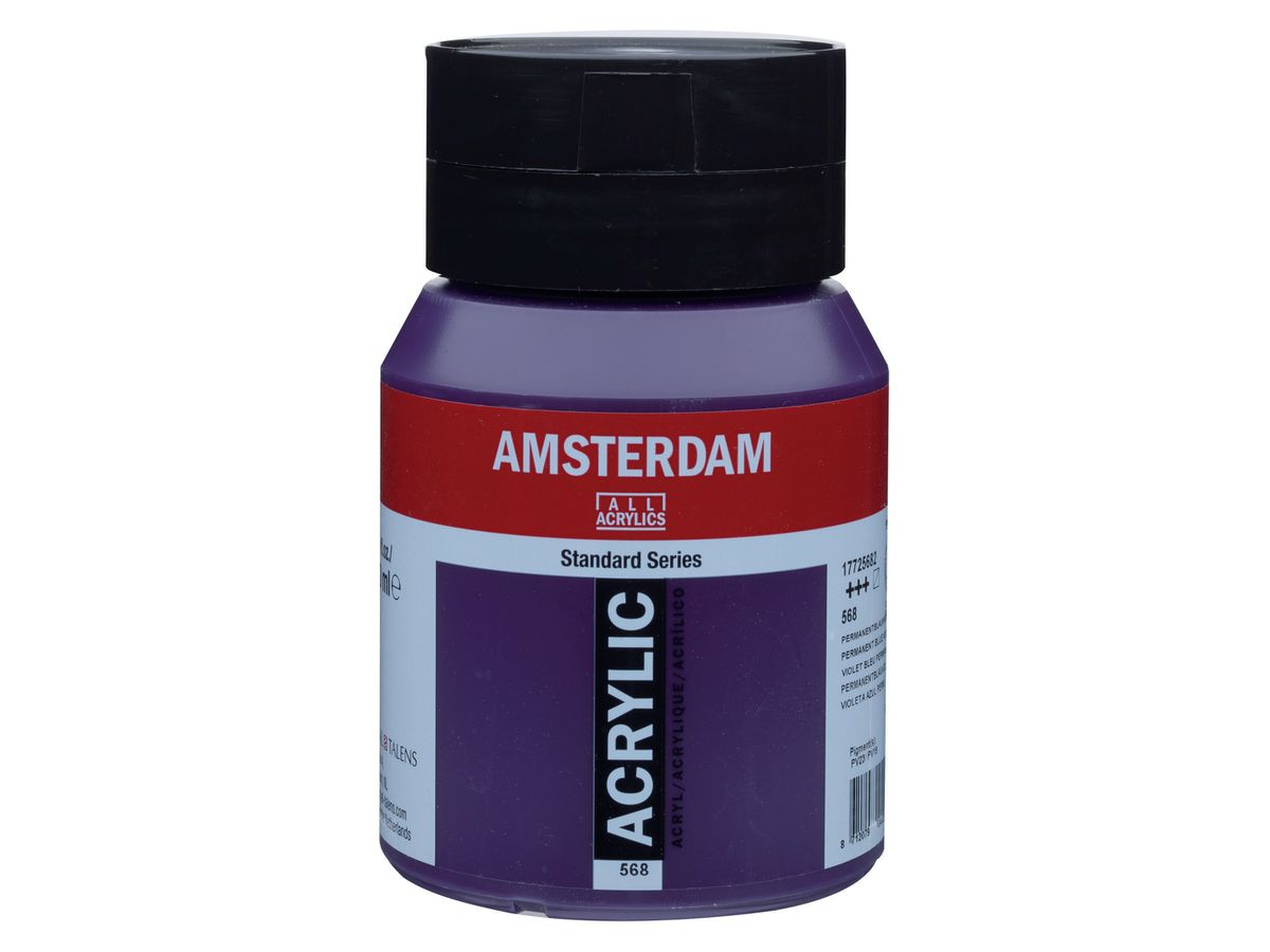 AMSTERDAM Acrylfarbe 500ml 17725682 permanent blau/violett 568 (8712079044282)