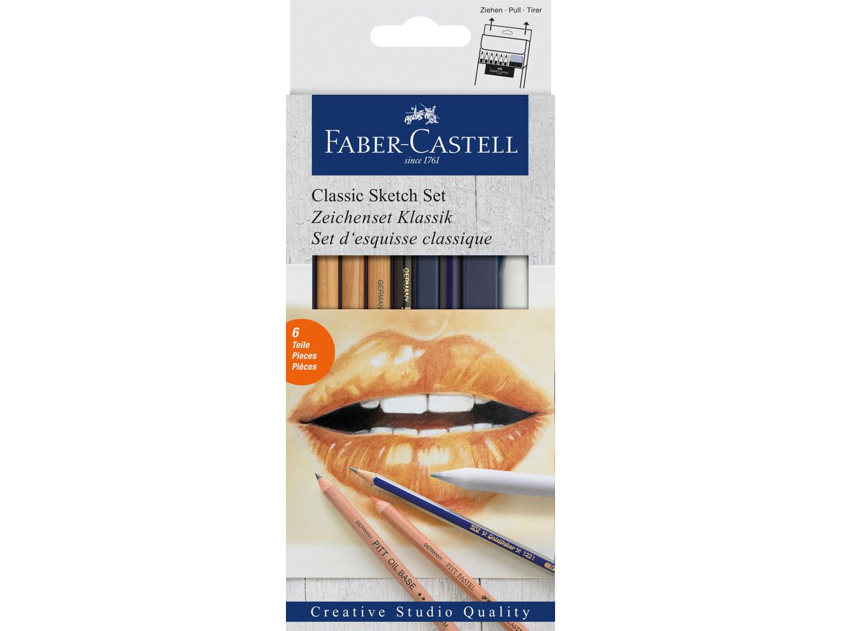 FABER-CASTELL Zeichenset Klassik 114004 Bleistift,Papier, Pitt Oil (4005401140047)