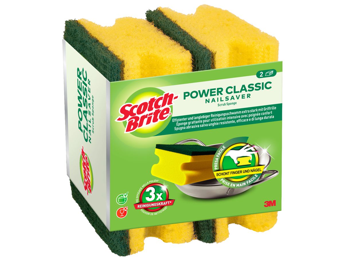 3M Classic, Schwamm CLNS2 gelb, 2 Stück (8410001131641)