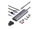 UGREEN USB-C to 3xUSB-A Hub 10in 1 15601 HDMI,VGA,RJ45,3.5mm,SD,TF,PD (6941876216017)
