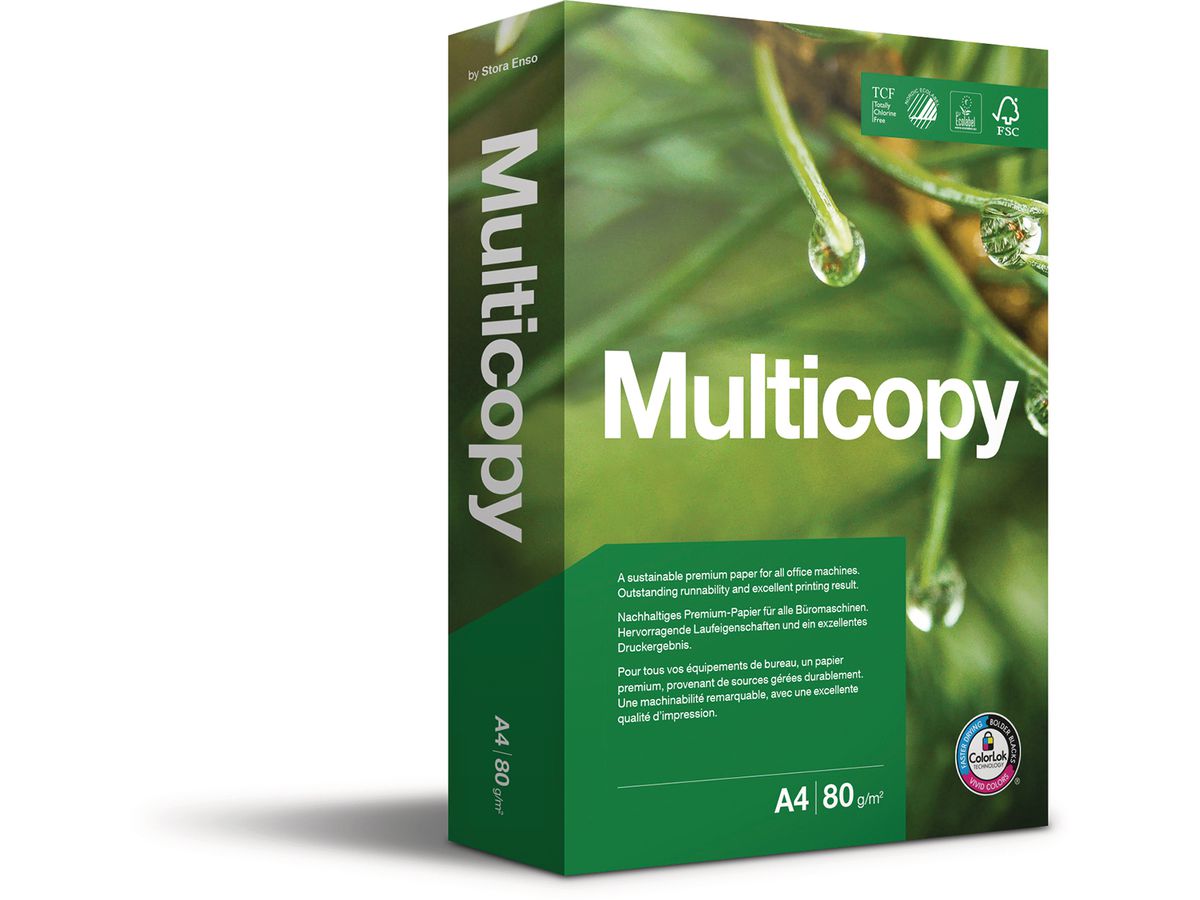 MULTICOPY Papier à copier A4 88046505 80g, blanc 500 feuilles (7318826579000)