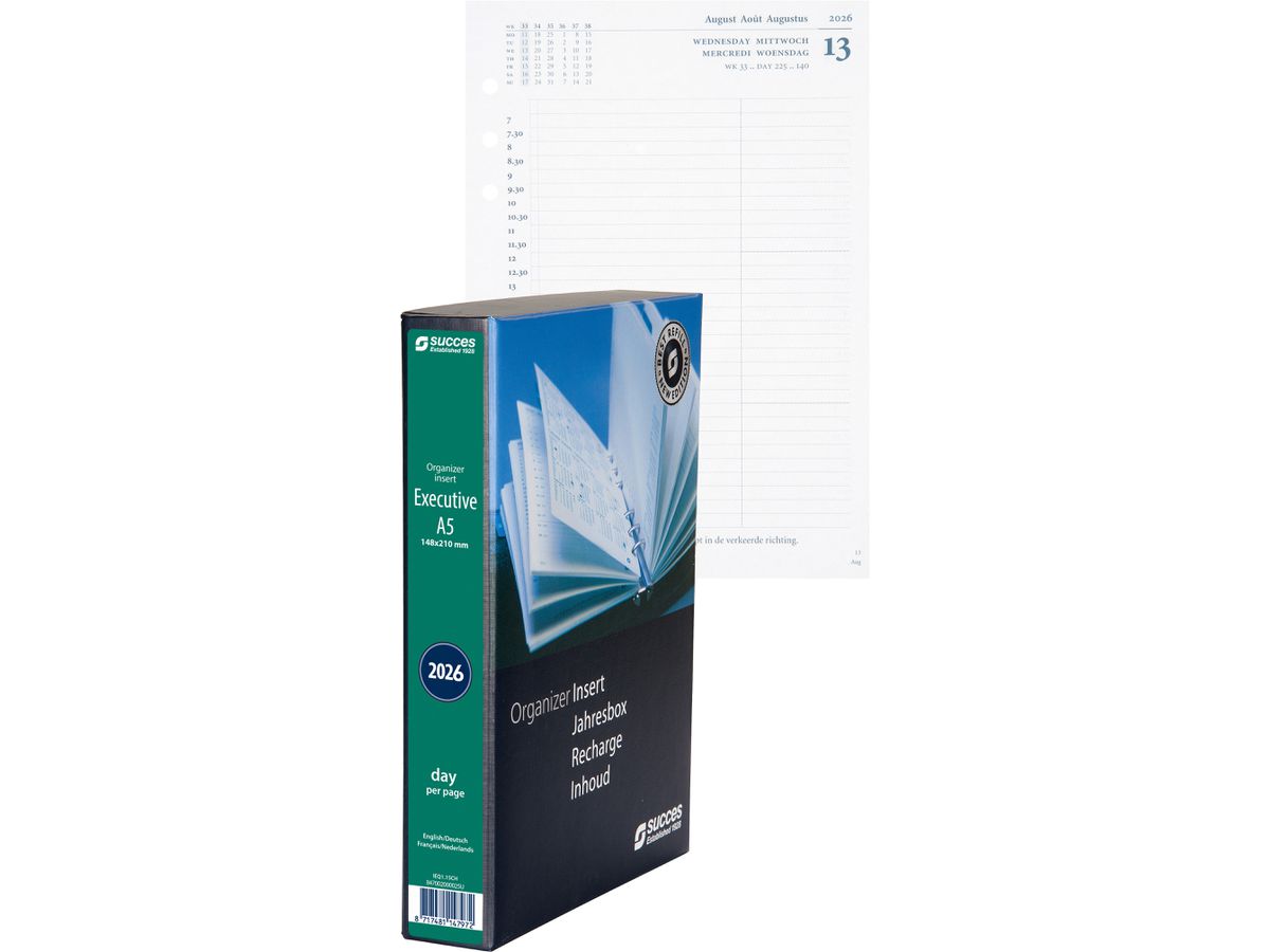 SUCCES Agenda A5 2026 847002000026U 1T/1S Ersatz kompl. 14.8x21cm (8717481253864)