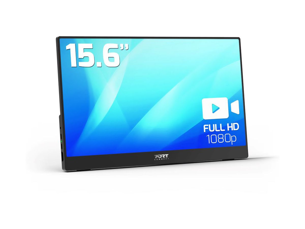 PORT Portable Monitor 15.6, 1080p 902101 Full HD LCD, USB-C, HDMI, (3567049021016)