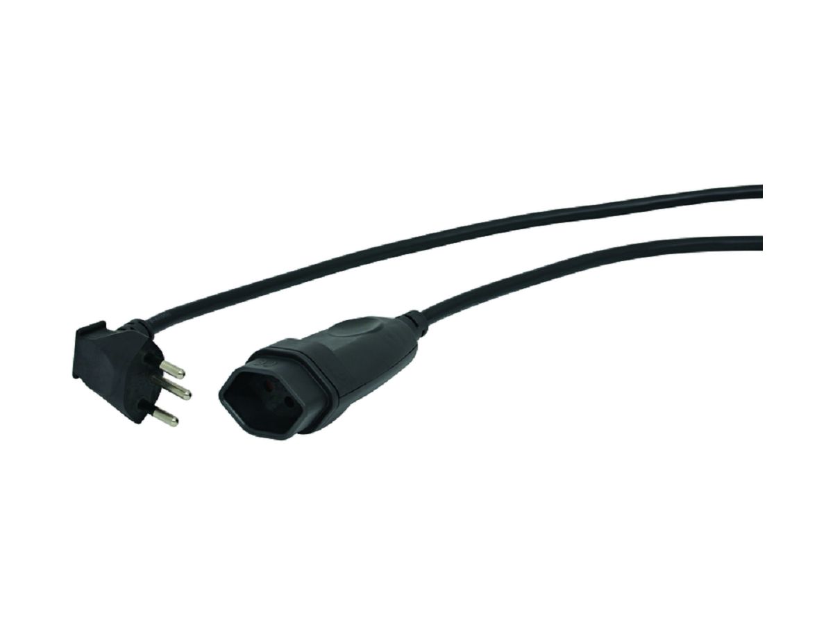 STEFFEN Verlängerungskabel 5,0 m 0301215 schwarz 3-polig (7611007774325)