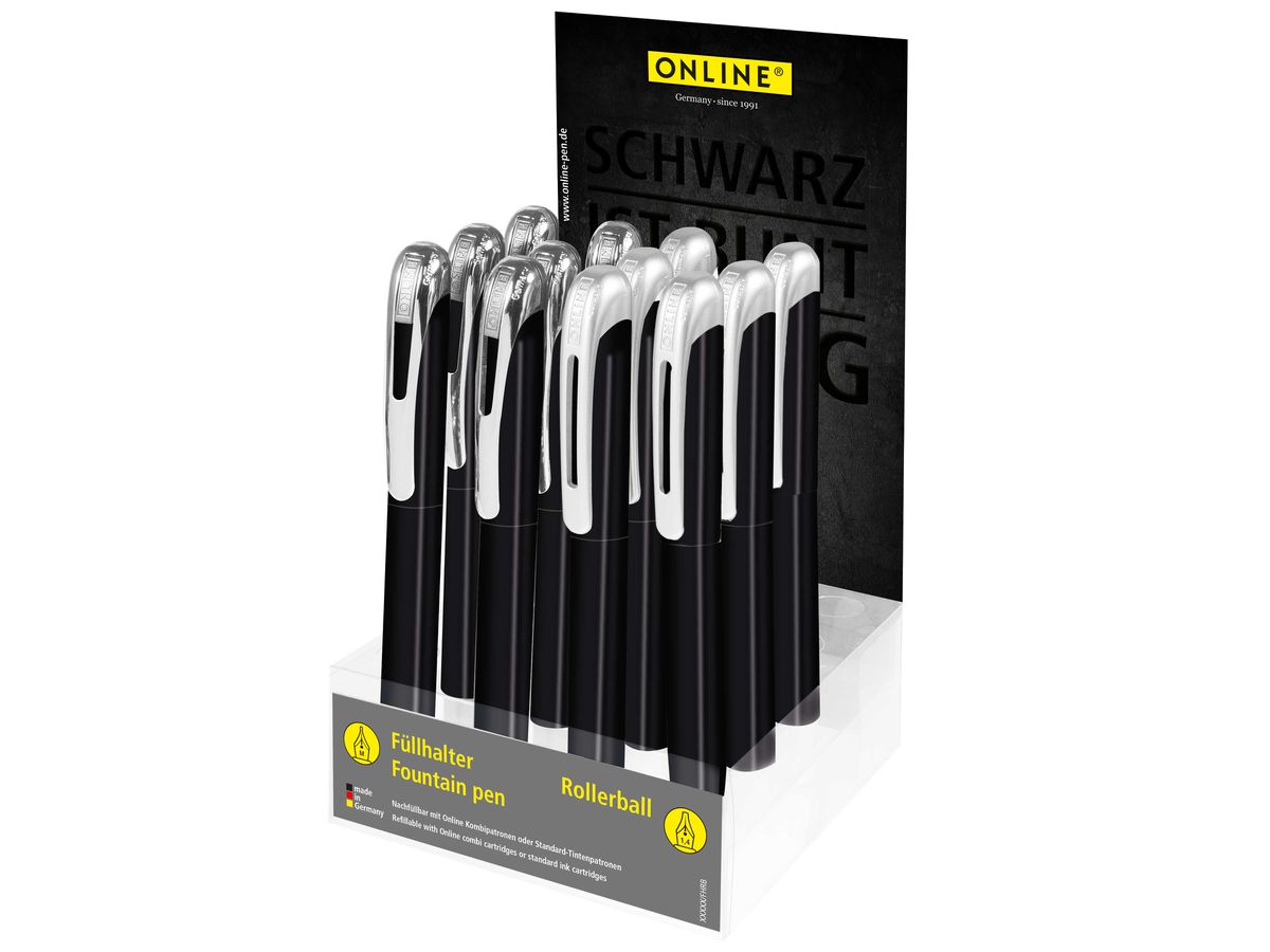 ONLINE Display Schreibgeräte 08391/12 College, schwarz 12 Stück (4014421083913)