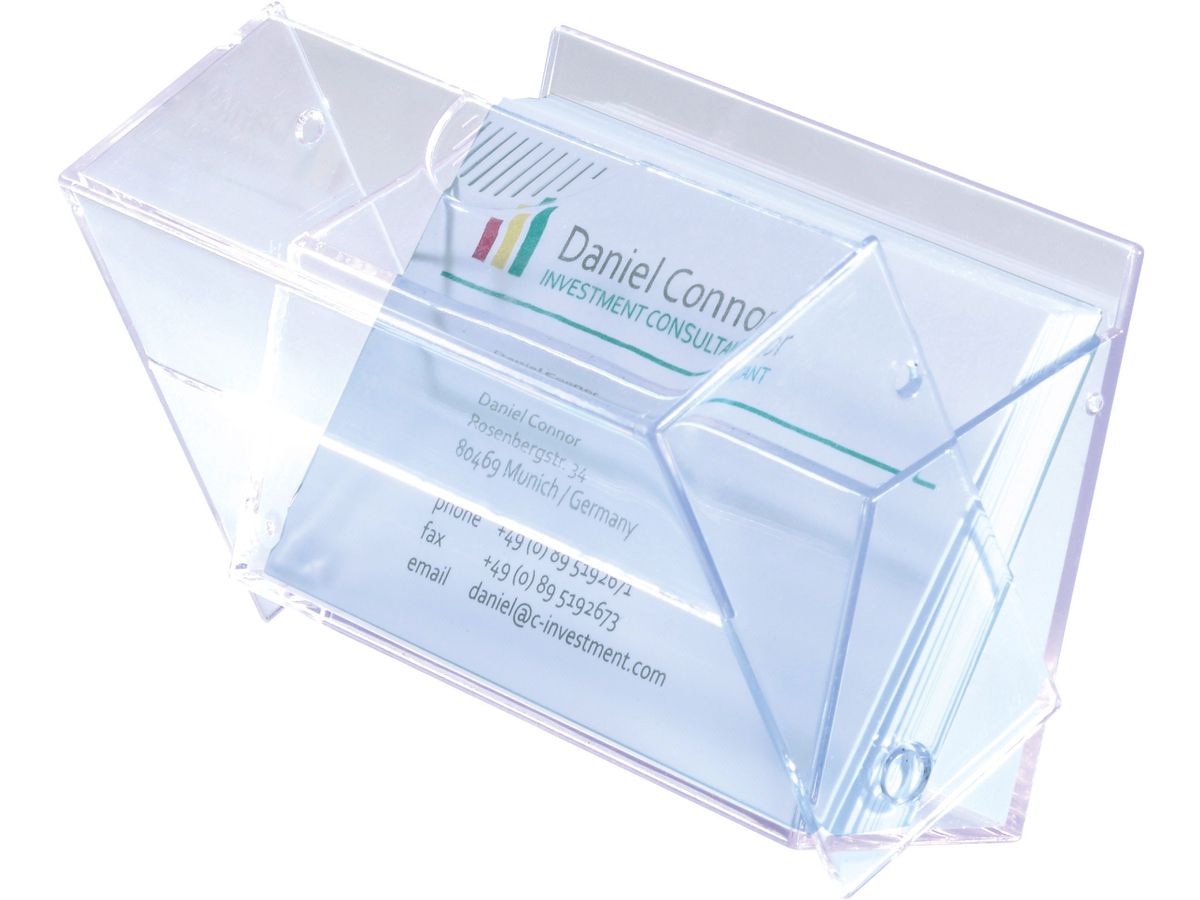 SIGEL Boîte pour carte de visite VA110 transp., p. 100 cartes 86x55mm (4004360934261)