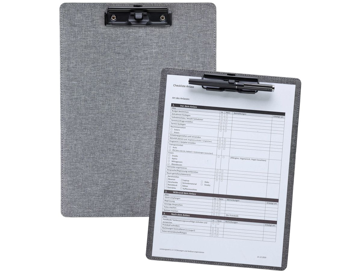 KOLMA Klemmbrett RPET A4 06.007.03 hoch grau 32x23cm (7611967060797)