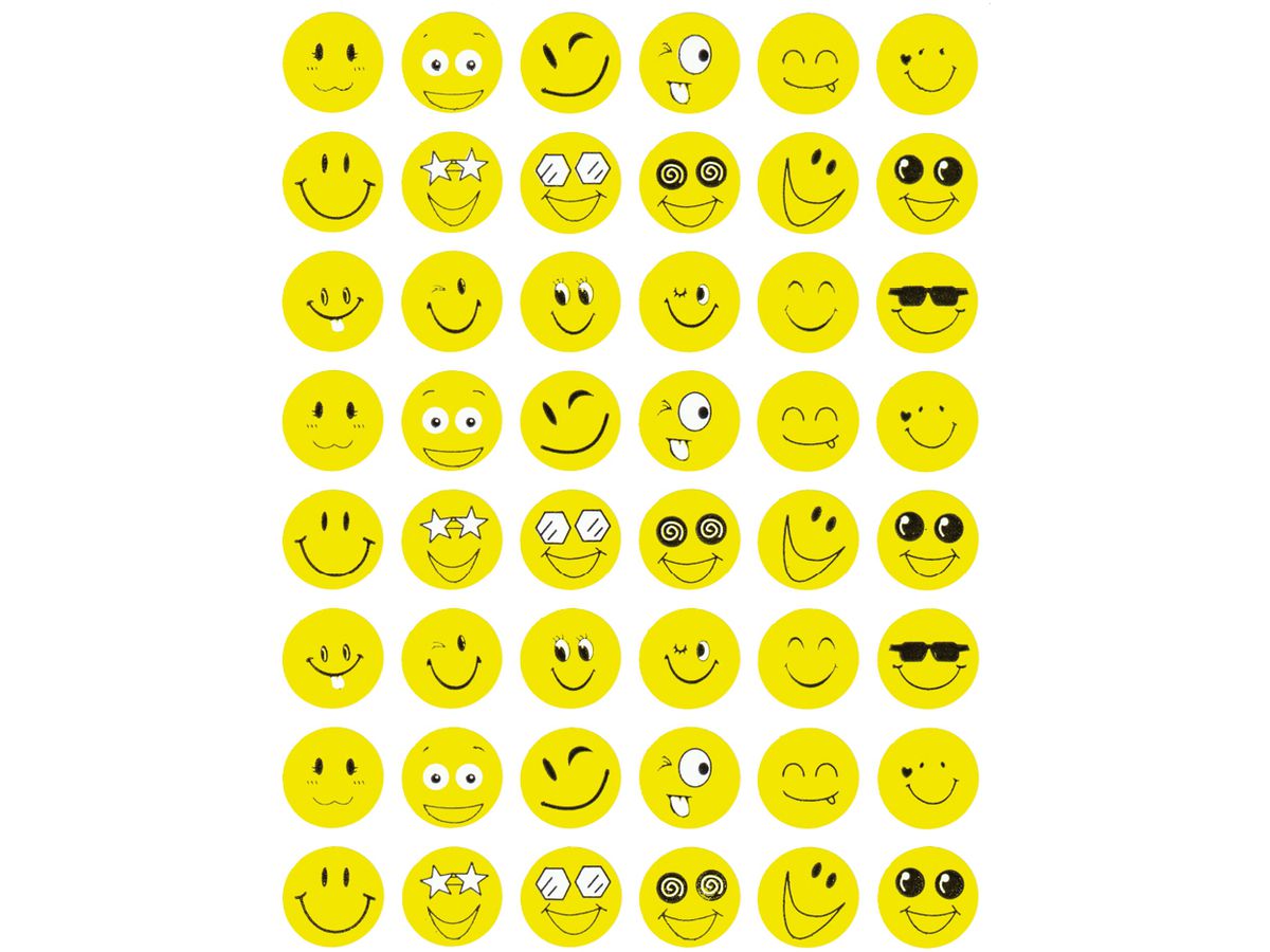 TIMETEX Autoadesivi di encomio 62781 Facce giallo 288 pezzi (4055218627811)