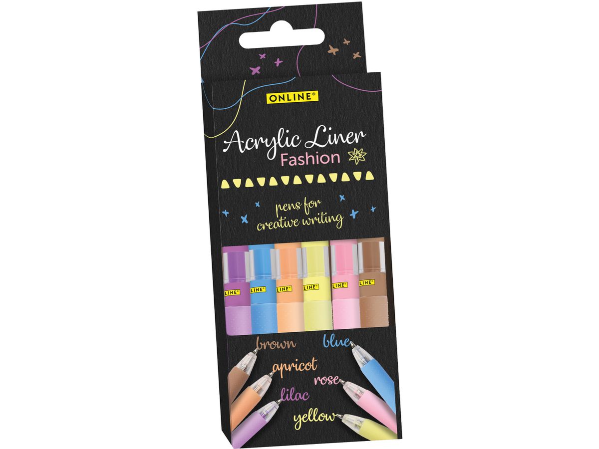 ONLINE Acryl Liner Set 18632/6 Fashion 6 Stück (4014421186324)