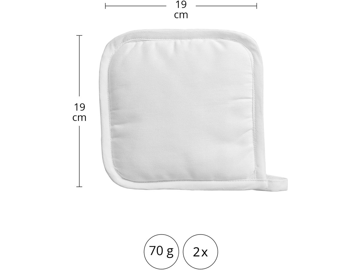 I AM CREATIVE Presina 19x19cm 1212.66 bianco 2 pezzi (7611983164141)