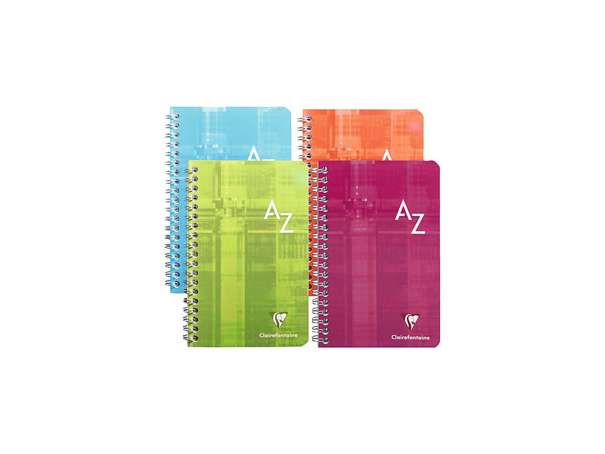 CLAIREFONTAINE Taccuino spirale ass. 9,5x14cm 8509 5mm, A-Z 90 fogli (3329680850901)