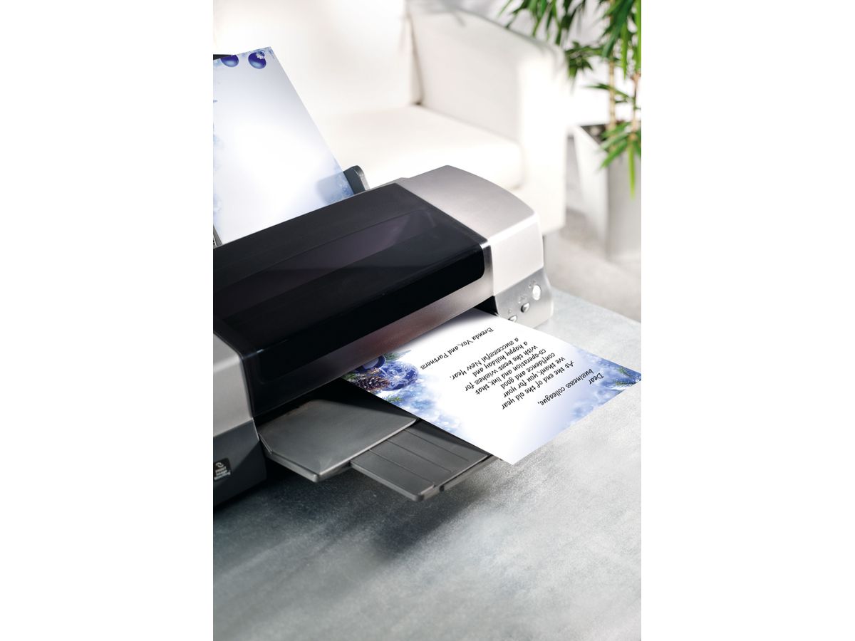 SIGEL Designpapier A4 DP034/W Weihnachtskugeln 90g 100 Blatt (4004360849671)