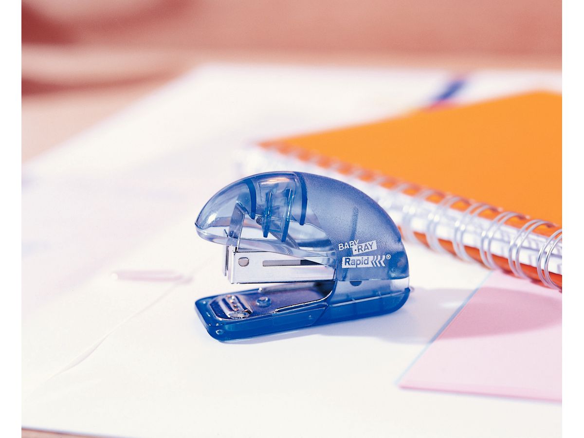 RAPID Agrafeuse F4 Baby-Ray 10184032 bleu 10 feuilles (7313461840324)