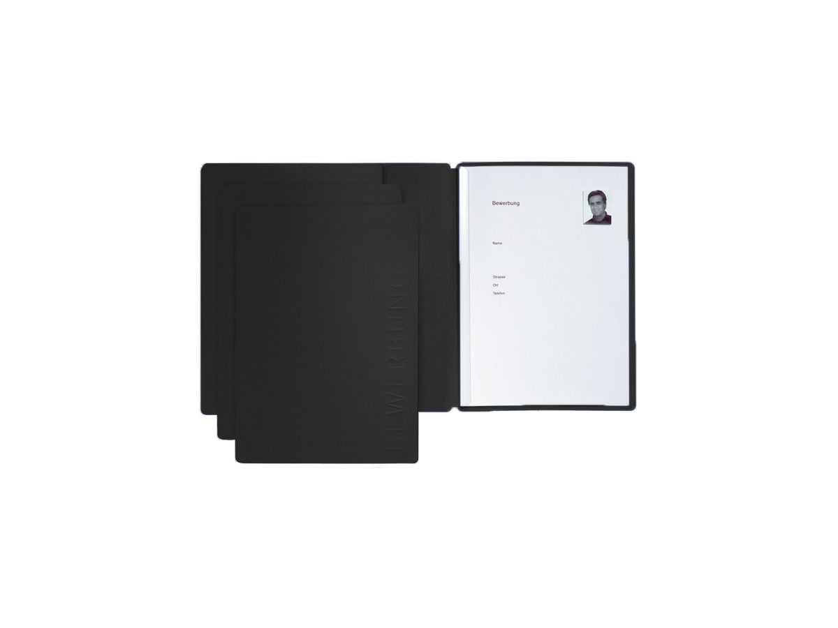 PAGNA Bewerbungsmappe Solo A4 22006-04 schwarz 5mm (4013951001459)