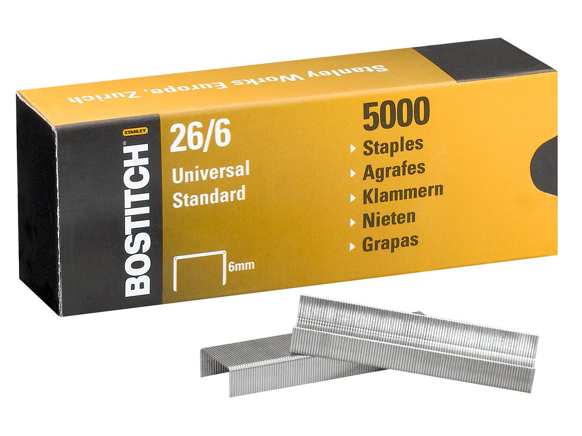 BOSTITCH Heftklammern 26/6 mm 26-06-5MGAL 5000 Stück (5902013926405)
