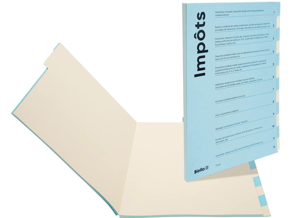 BIELLA Serviette de conf. FR A4 326011291U bleu/beige 320g, 12 pcs. (7611365464289)