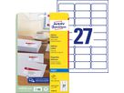 AVERY ZWECKFORM Adressetiketten 63,5x29,6mm J4792-25 InkJet, weiss 675 Stk./25 Bl. (4004182047927)
