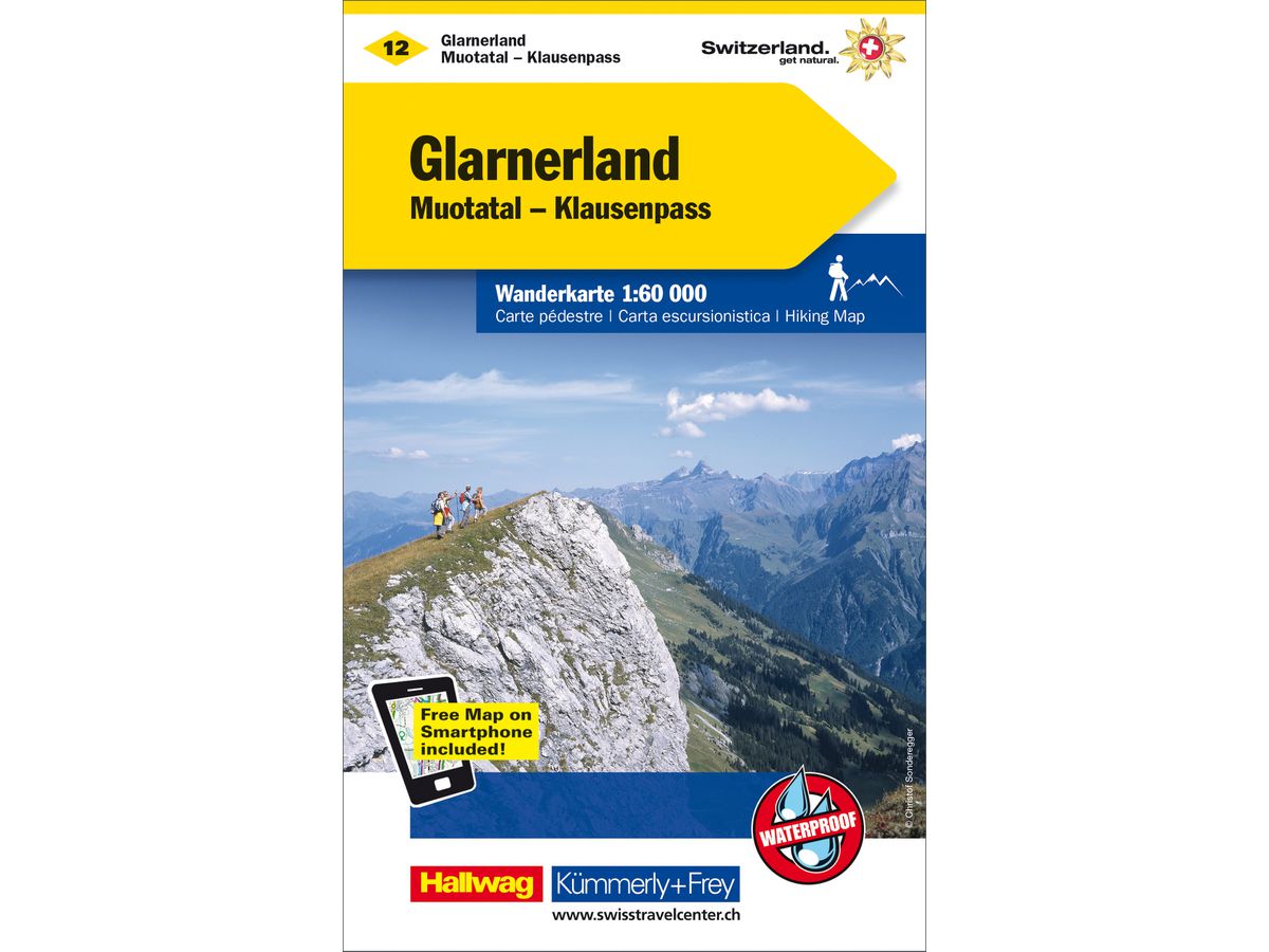 KÜMMERLY+FREY Carte des randonnées 325902212 Glarnerland 1:60'000 (9783259022122)
