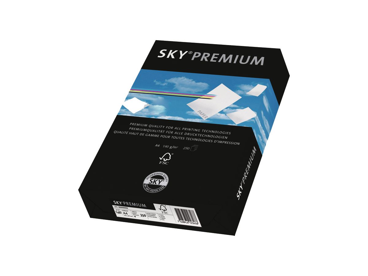 SKY Premium Papier A3 88233205 160g, weiss 250 Blatt (7340035205425)
