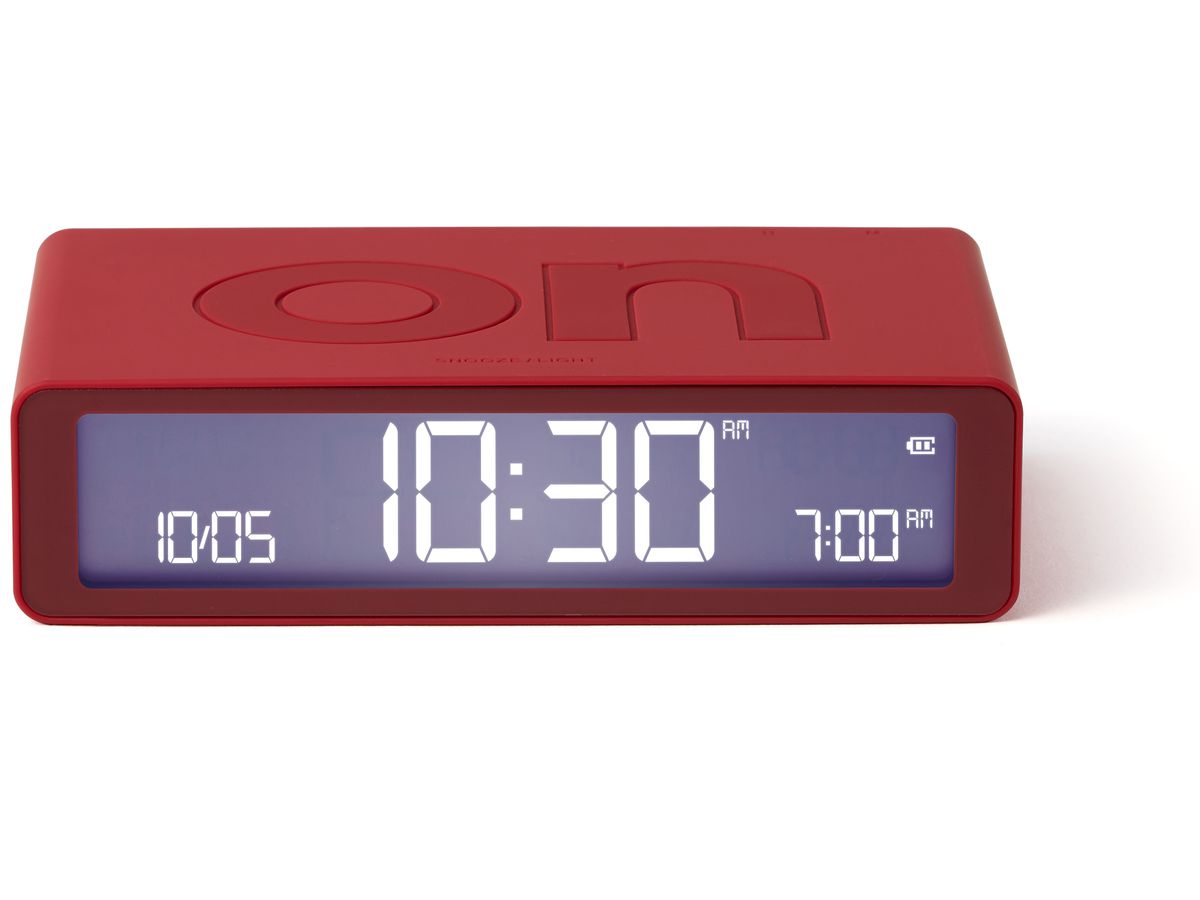 LEXON Wecker Flip Classic LR157R9 rot, USB-C (3660491209374)