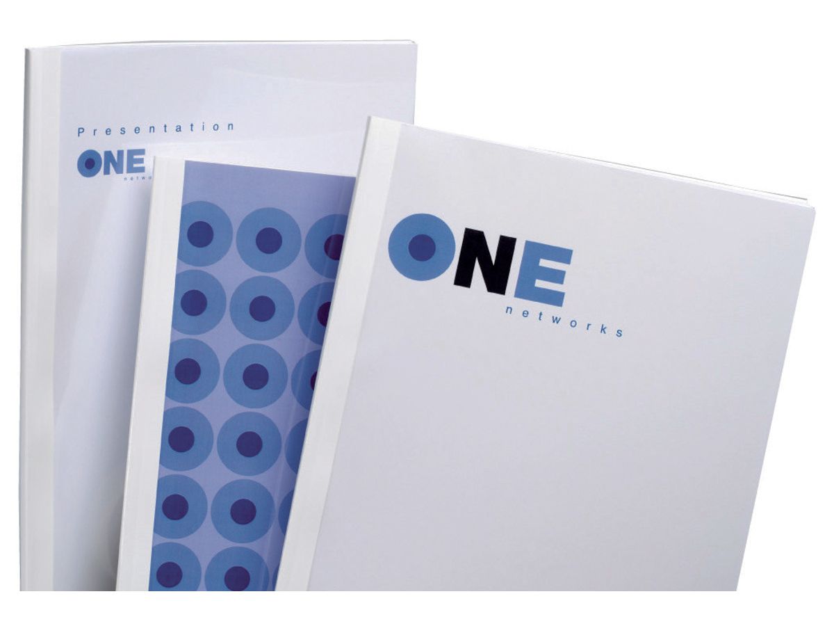 GBC Thermobindemappe 8mm A4 IB370052 weiss 100 Stück (0013465370052)