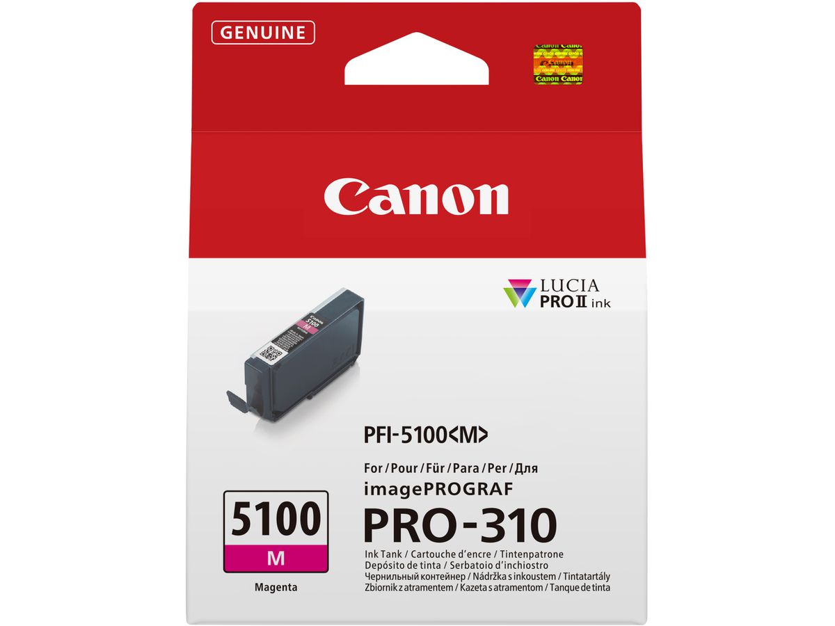 CANON Cart. d'inchiostro magenta PFI-5100M iPF PRO-310 14ml (4549292243024)