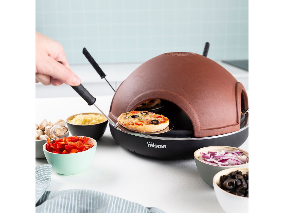 TRISTAR Griglia da tavolo Pizza Festa PZ-9154 900Watt, 30cm (8713016103482)