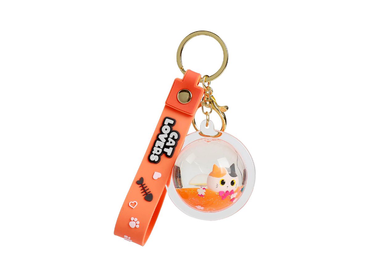 I-TOTAL Schlüsselanhänger Kugel XL2793B Orange Cat (8053634006803)