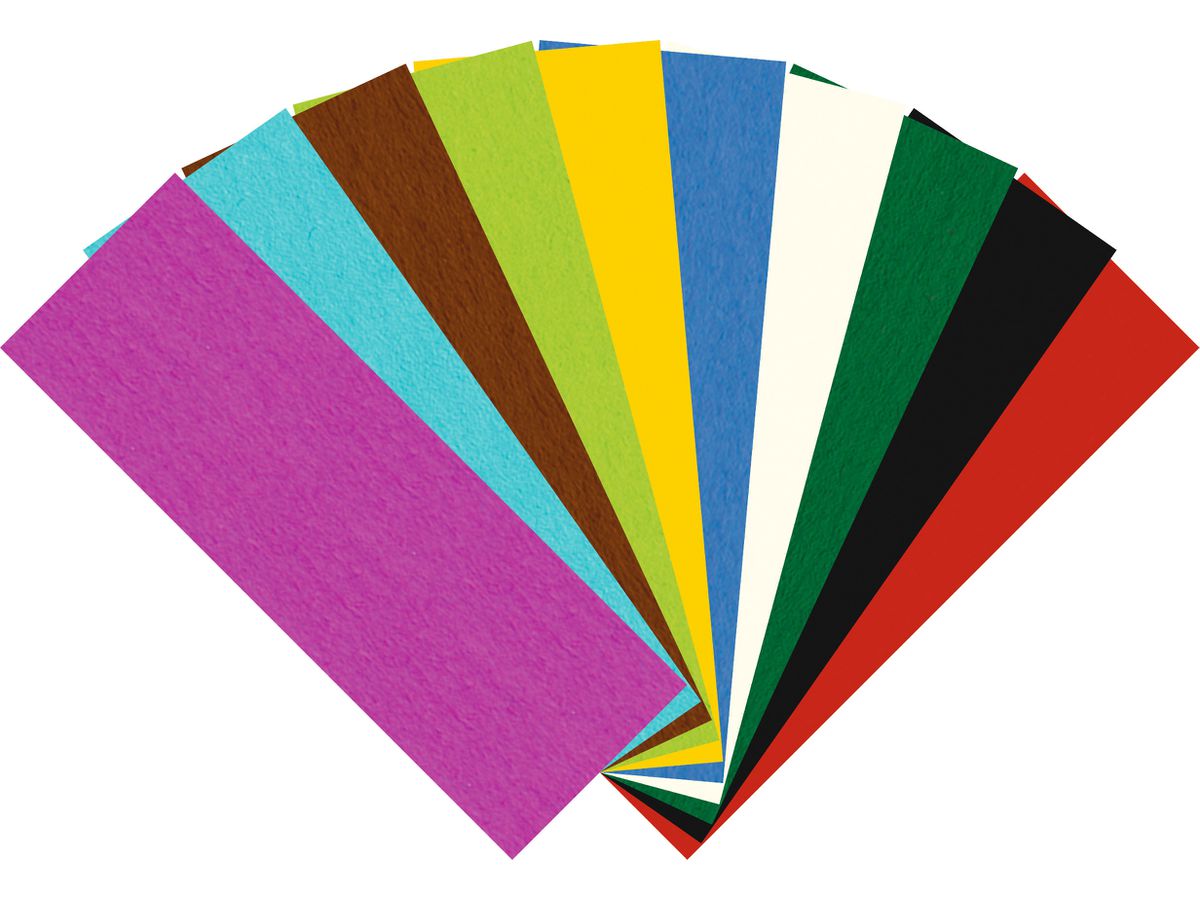 URSUS Cartone per foto blocco A4 3704699SE 300g, 10 colori 10 fogli (4008525153566)