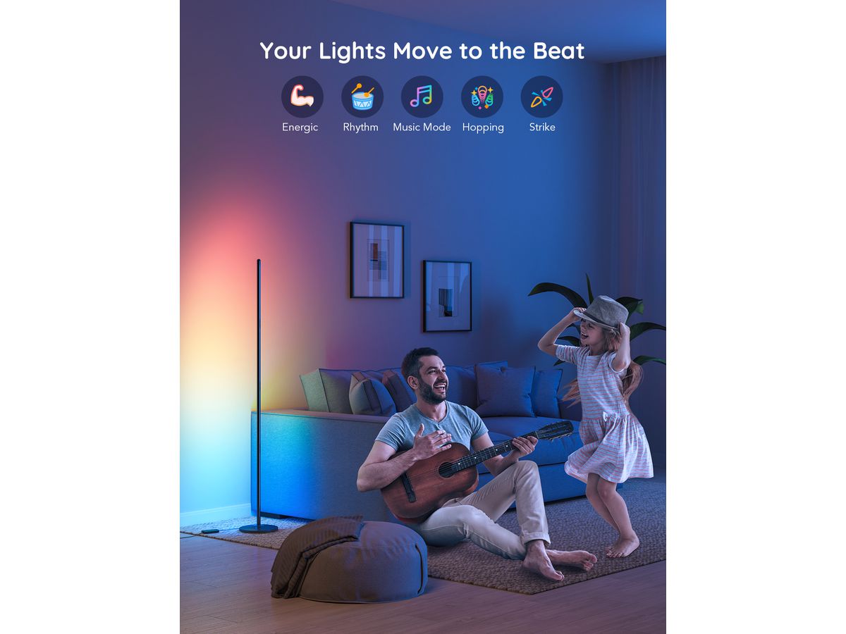 GOVEE Stehleuchte Smart Corner H6076312 schwarz (6974316991090)