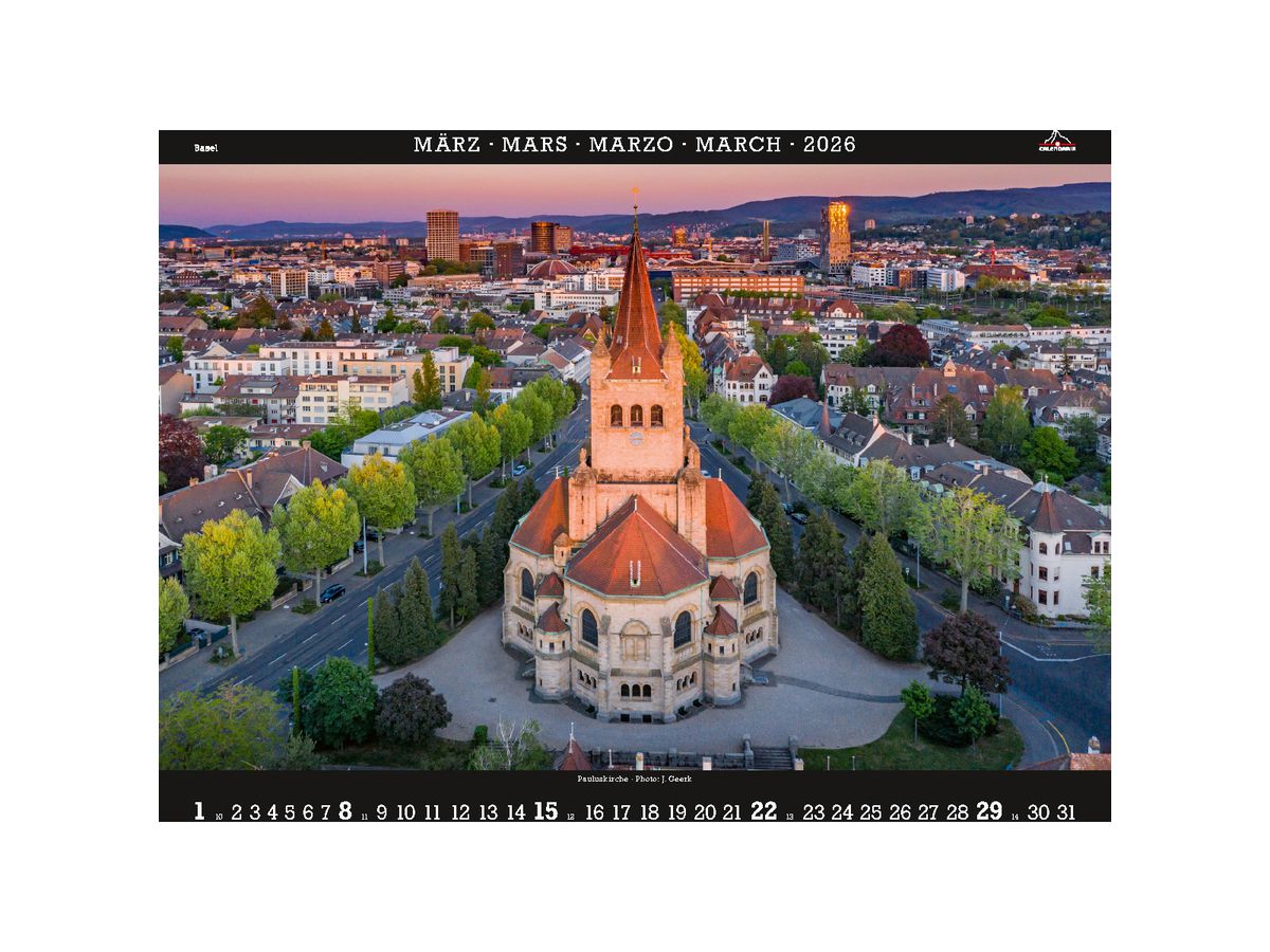 CALENDARIA Bildkalender 2026 9783036205649 Basel ML 40x31cm (9783036205649)