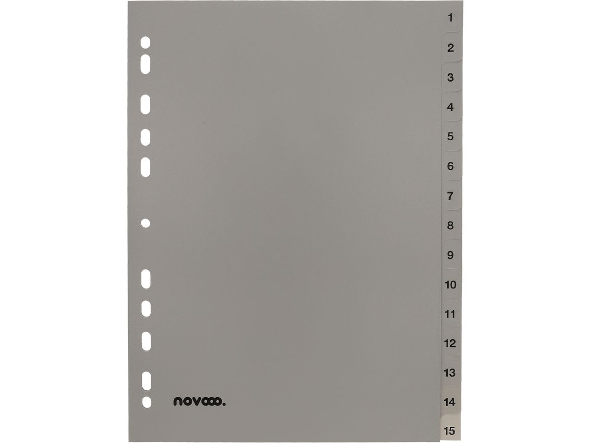 NOVOOO Répertoires PP A4 40939 gris 1-15 (9010729031897)