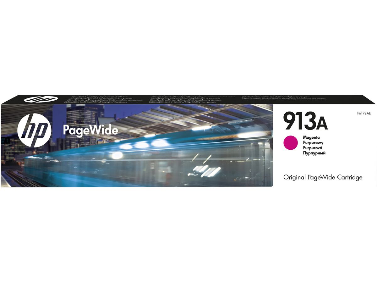 HP PW-Cartridge 913A magenta F6T78AE PageWide Pro 352/452 3000 S. (0889296544630)