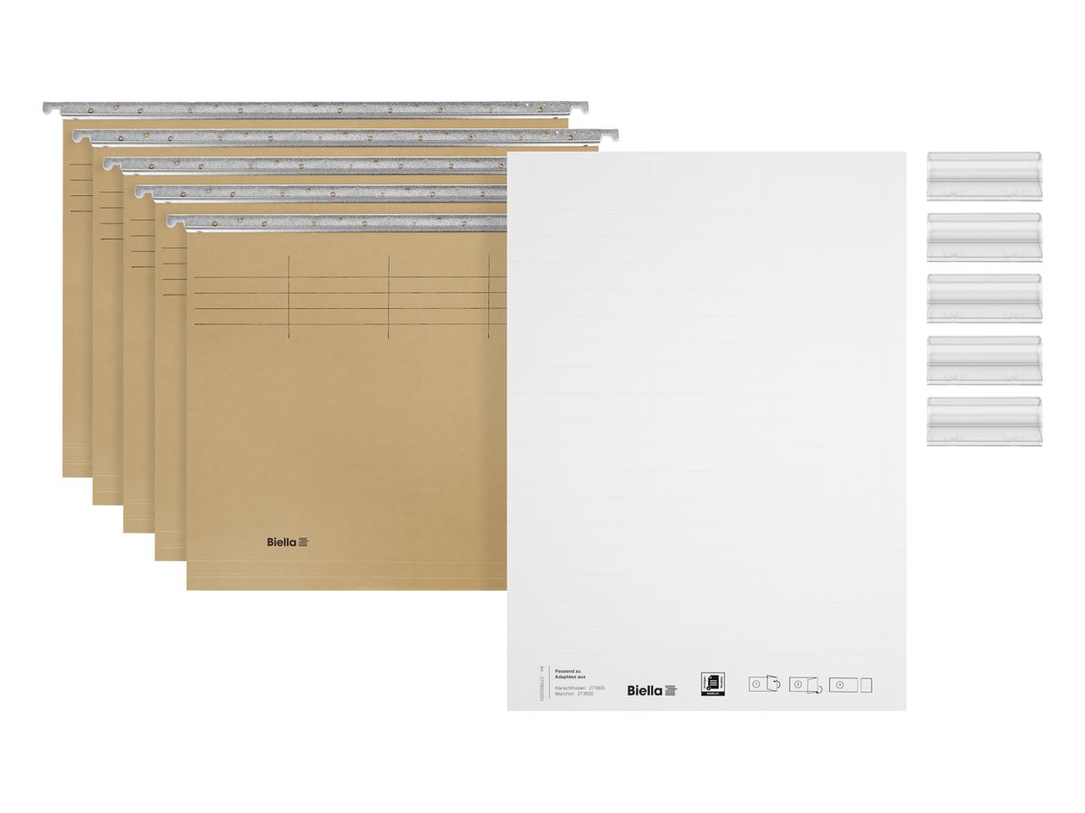 BIELLA Hängemappen-Set A4 26945500U oliv 32x25cm 5 Stück (7611365339907)