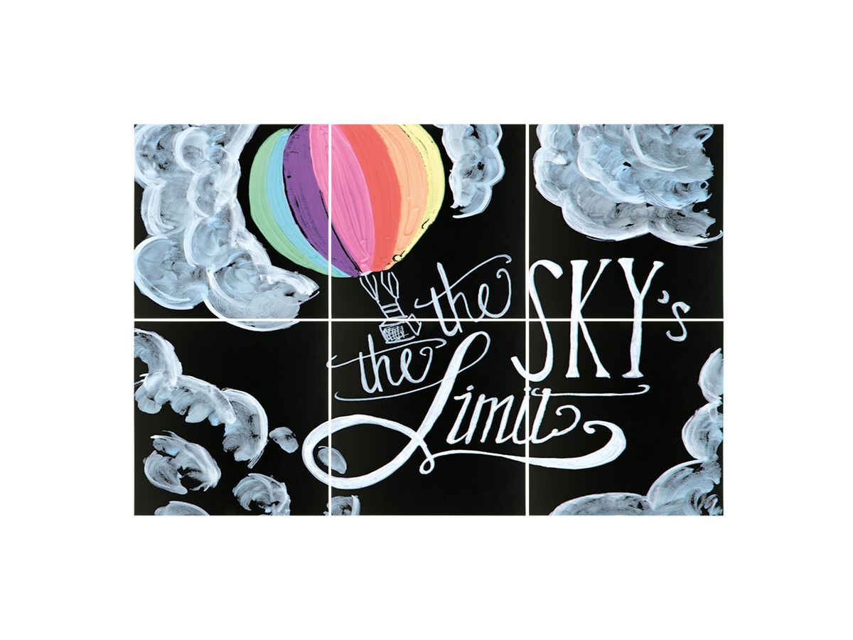 SECURIT Kreidetafel XXL FB-XXL 6 Stück 40x40x0.2cm (8719075285237)