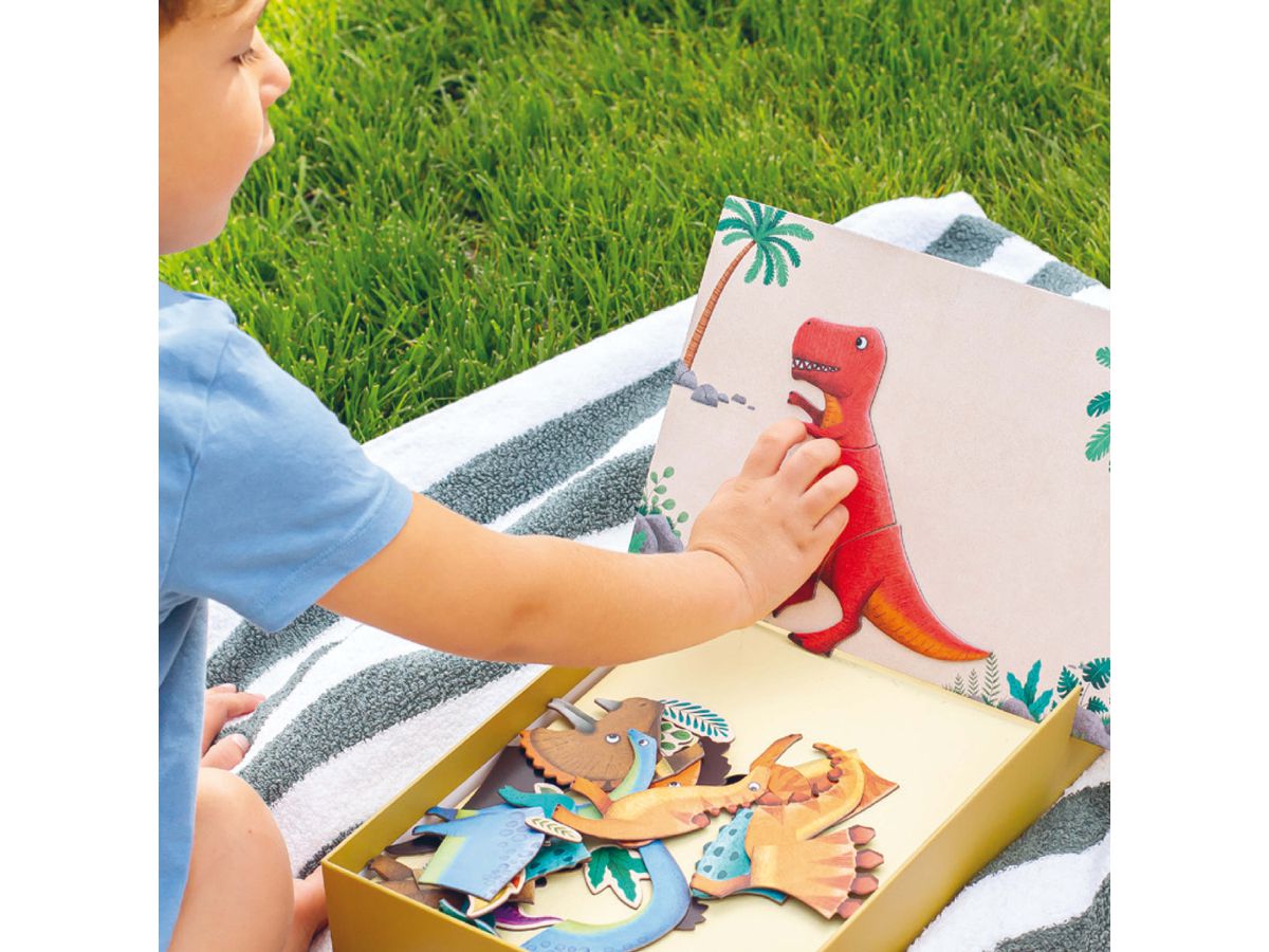 APLI KIDS Gioco magnetico Dino 19233 52 pezzi (8410782192336)