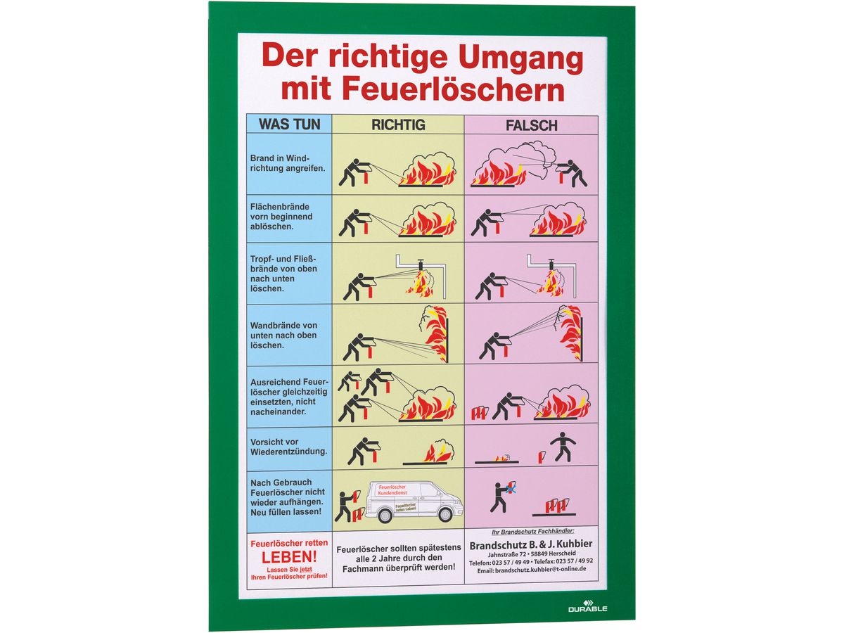 DURABLE Sichtfenster Duraframe 487205 grün, selbstklebend 2 Stk. (4005546406084)