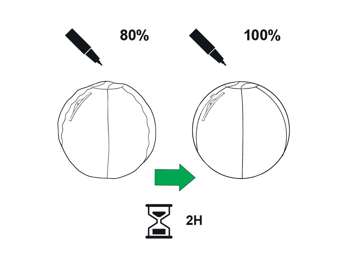 LEITZ Sfera del sedile Ergo 75cm 6543-00-85 hellgrau (4002432134786)