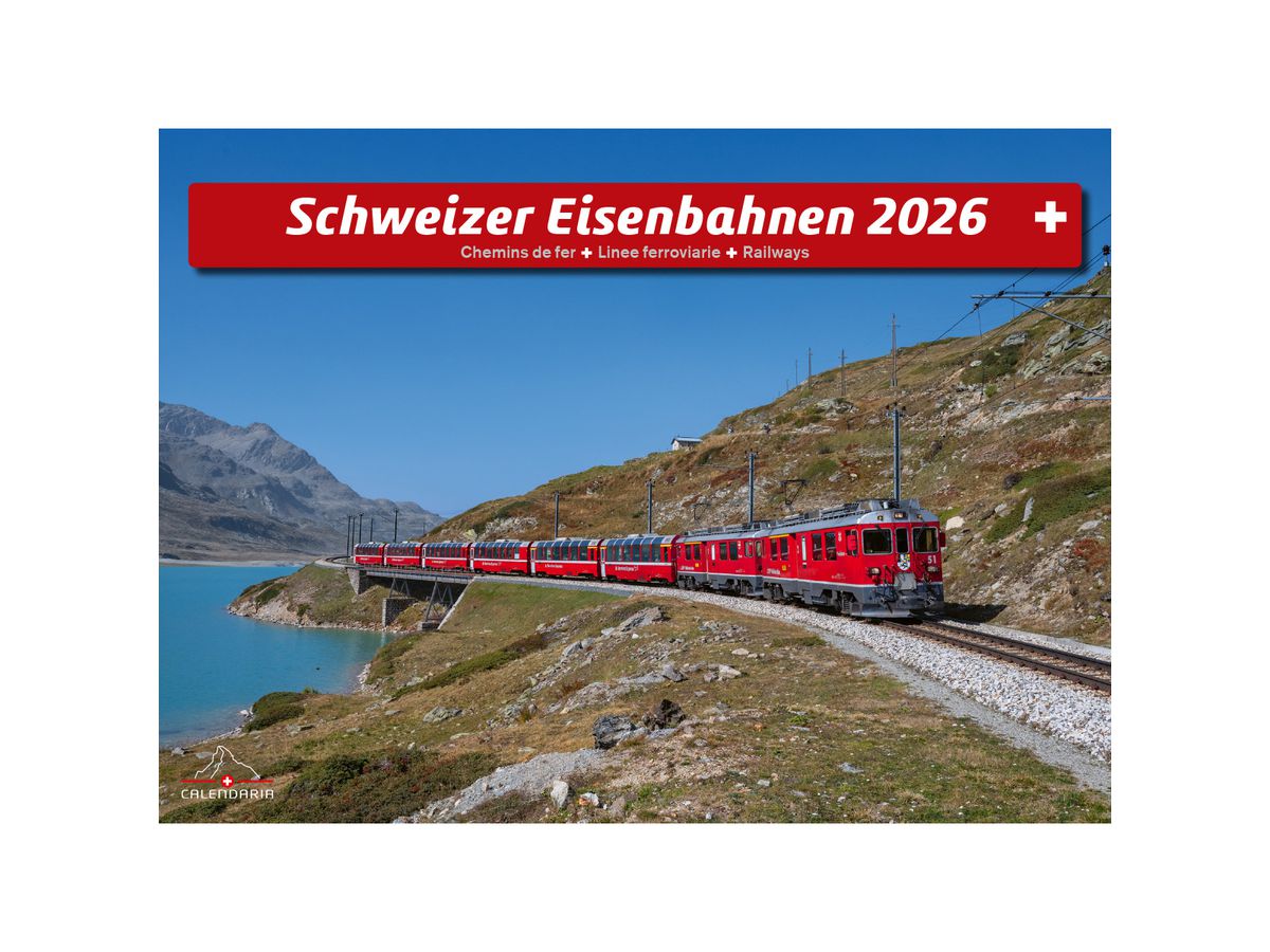 CALENDARIA Bildkalender 2026 9783036205199 Eisenbahnen ML 31.5x23cm (9783036205199)