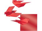 URSUS Faltblätter Origami 14x14cm 2536122 rot 100 Blatt (4008525253112)