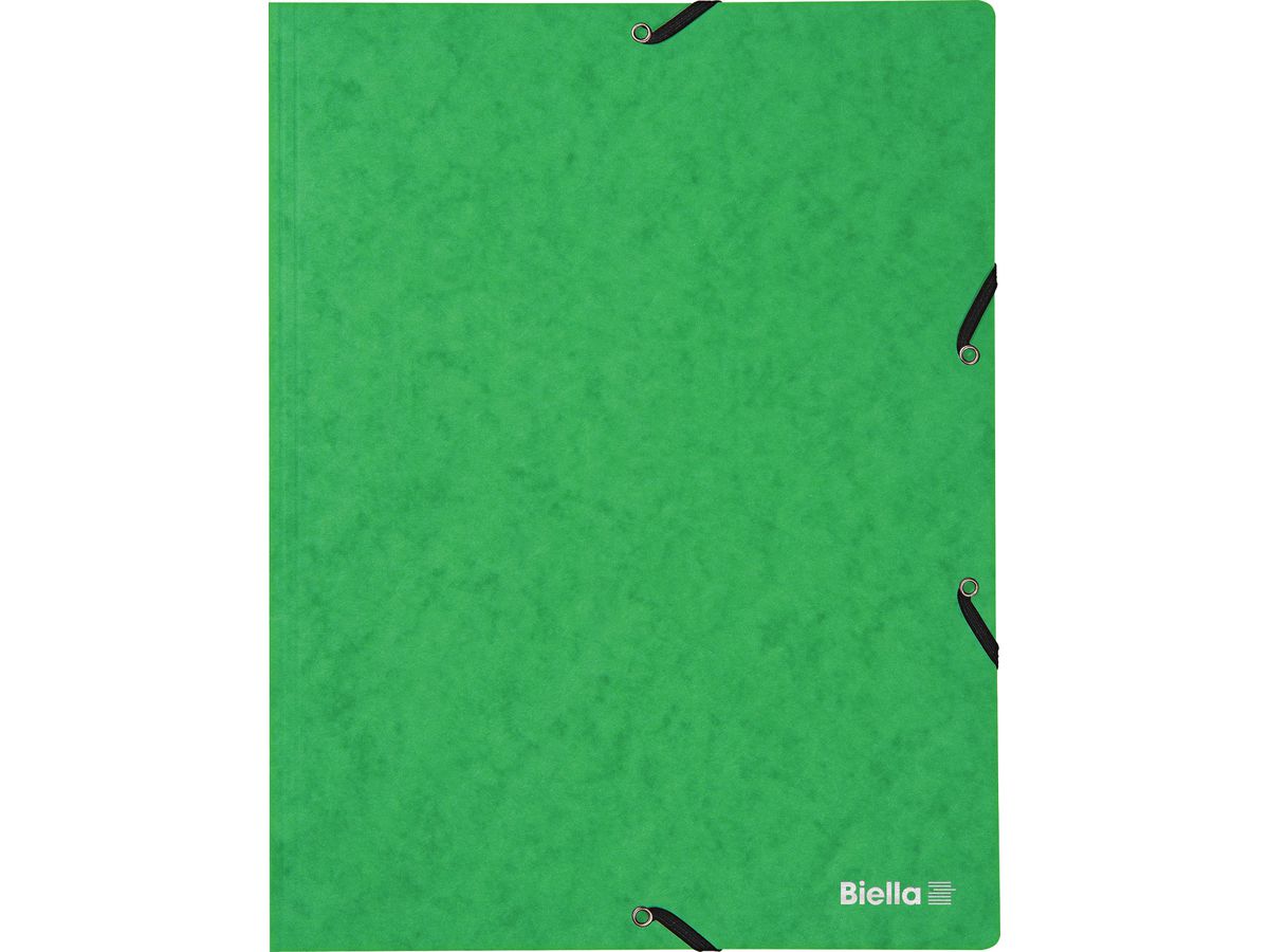 BIELLA Gummibandmappe A4 17840130U grün, 355gm2 200 Bl. (7611365322183)